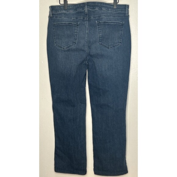 NYDJ Marilyn Jean Size 14 Straight Dark Indigo Wash Lift Tuck High Rise - Picture 2 of 4